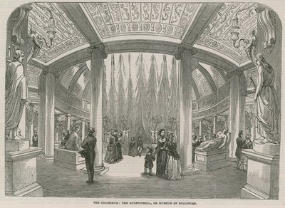 Het Colosseum - De Glyptotheca, of museum van beeldhouwkunst (gravure) door English School