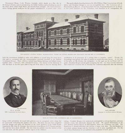 De conferentie in Bloemfontein (gravure) door English School