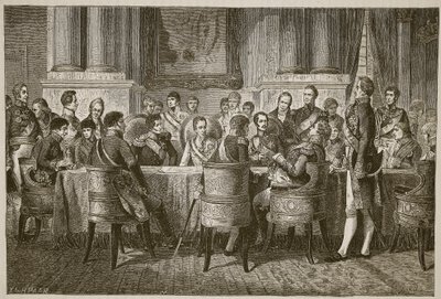 Het Congres van Wenen, illustratie uit Cassells Geïllustreerde Geschiedenis van Engeland door English School