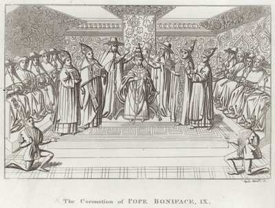 De Kroning van Paus Bonifatius IX door English School