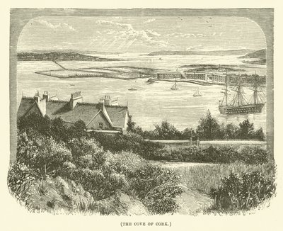 De inham van Cork (gravure) door English School