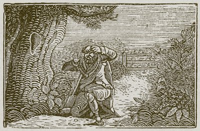 De begerige man (gravure) door English School