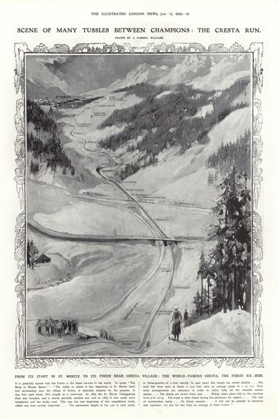 De Cresta Run, St. Moritz, Zwitserland door English School