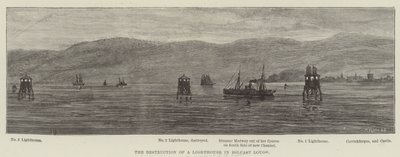 De vernietiging van een vuurtoren in Belfast Lough door English School