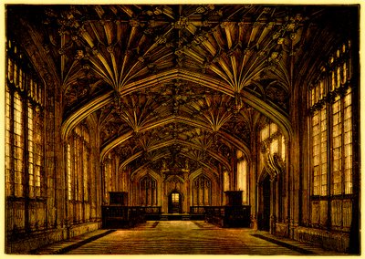 De Divinity School, Oxford: gebouwd tussen 1445 en 1454, illustratie uit A Students History of England door Samuel R. Gardiner, gepubliceerd 1902 door English School