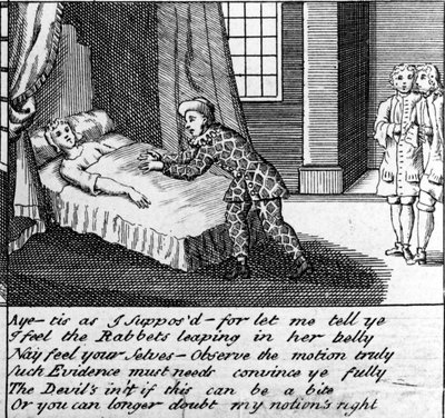 De Dokter in Arbeid, of de Nieuwe Gril uit Guildford, c.1726 door English School
