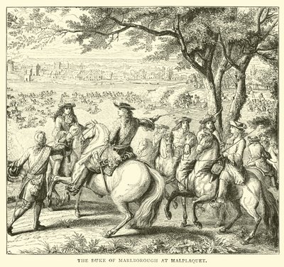 De Hertog van Marlborough bij Malplaquet door English School