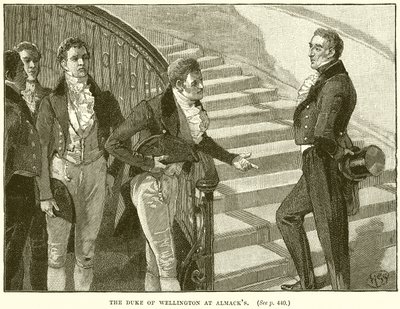 De hertog van Wellington bij Almack