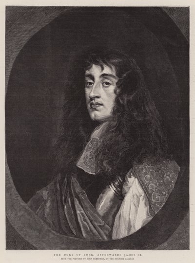 De Hertog van York, later James II (gravure) door English School