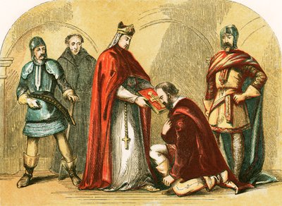 De hertog van York legt de eed af om trouw te zijn aan Hendrik VI door English School