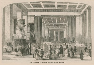 De Egyptische voorzaal in het British Museum door English School