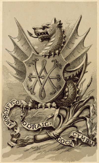 Het Embleem van Wales door English School