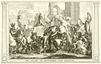 De intocht van Alexander in Babylon door English School