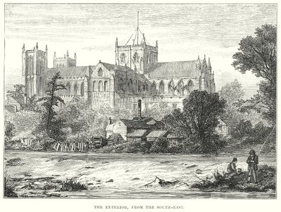 De buitenkant, vanuit het zuidoosten (gravure) door English School