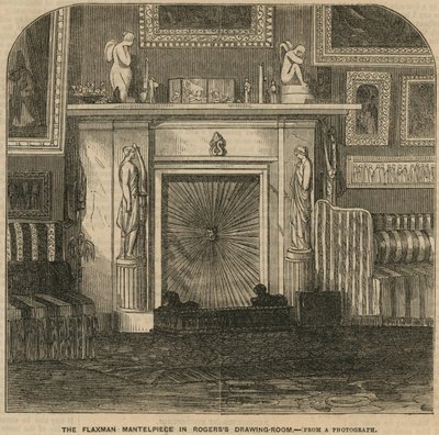 De Flaxman Schouw in de tekenkamer van Rogers de Dichter, Rogerss Huis, St James