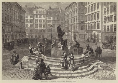 De fontein van Raphael Donner op de Neumarkt, Wenen door English School