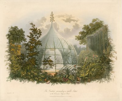 De fontein rondom een marmeren standbeeld bij het Colosseum, Regents Park door English School