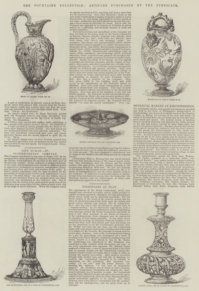 De Fountaine-collectie, artikelen gekocht door het syndicaat door English School