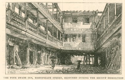 The Four Swans Inn, Bishopsgate Street door English School