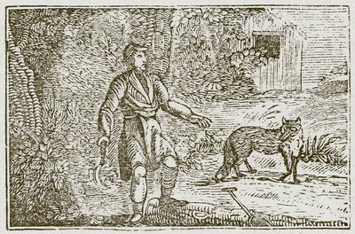 De vos en de landgenoot (gravure) door English School