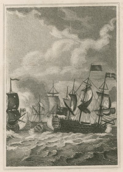 De Fransen verslagen door Lord Howe op de Glorieuze Eerste van Juni door English School