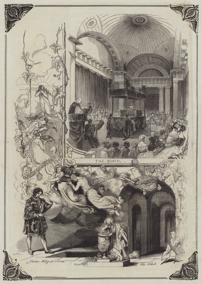 De Begrafenis van de Hertog van Sussex (gravure) door English School