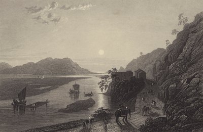 De Ganges die de vlaktes bij Haridwar binnenkomt door English School