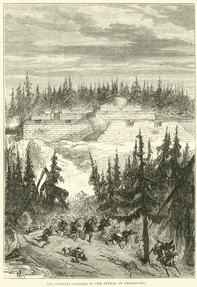De Duitsers gestopt in de aanval op Phalsbourg, 1871 door English School