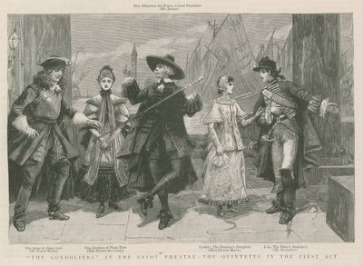 De Gondoliers in het Savoy Theatre - het kwintet in de eerste akte door English School