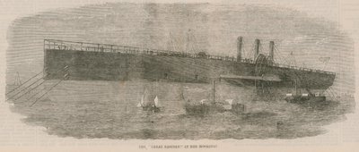 De Great Eastern aan haar ligplaats door English School
