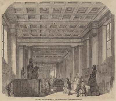 De Grote Egyptische Galerij, in het British Museum door English School