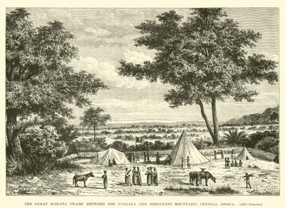 Het Grote Makata-moeras tussen de Usagara- en Simbaweni-bergen, Centraal-Afrika door English School