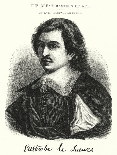 De Grote Meester van de Kunst, Eustace Le Sueur (gravure) door English School