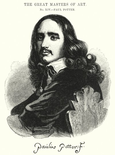 De Grote Meesters van de Kunst, Paul Potter (gravure) door English School