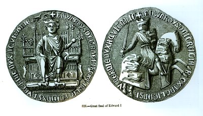 Het grote zegel van Edward I door English School