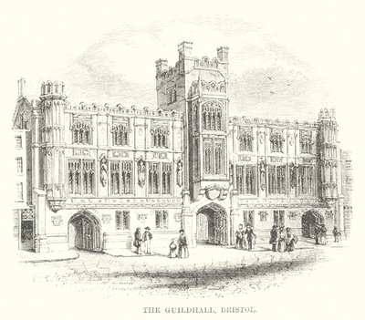De Guildhall, Bristol (gravure) door English School