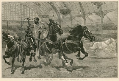 Het Hippodrome in Olympia, de Nationale Landbouwhal, Kensington, Londen: De Wagenrace door English School