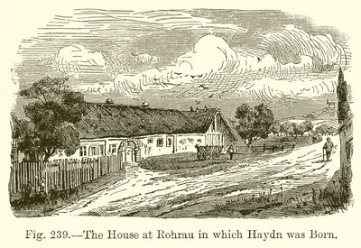 Het huis in Rohrau waarin Haydn werd geboren door English School