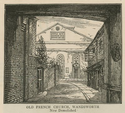De Hugenoten in Engeland: Oude Franse kerk, Wandsworth door English School