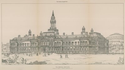 Het Imperial Institute: Ontwerp door Robert Rowand Anderson door English School