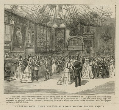 Het Imperial Institute: De Durbar Kamer, gebruikt als salon voor Hare Majesteit door English School