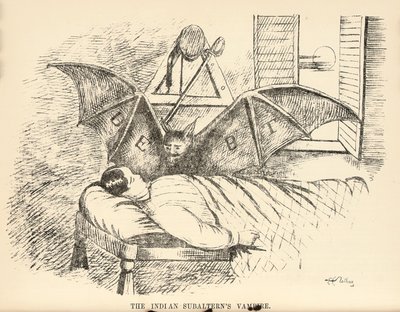 De vampier van de Indiase onderofficier, pagina uit The Delhi Sketchbook, 1850-54 door English School