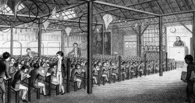 Het interieur van de Royal Free School, Borough Road door English School