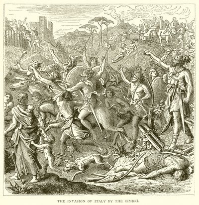 De invasie van Italië door de Cimbri door English School