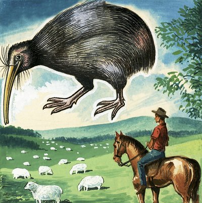 De Kiwi, embleem van Nieuw-Zeeland door English School