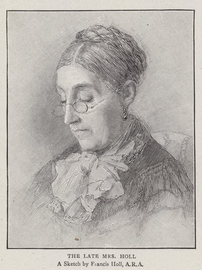 De Wijlen Mevrouw Holl (gravure) door English School