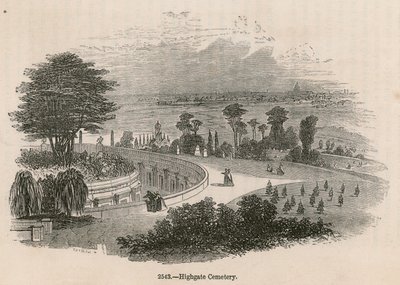 De Libanon Catacombe, Highgate Cemetery, Londen door English School