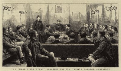 De "Ekster en Stomp" Debatvereniging, Trinity College, Cambridge door English School