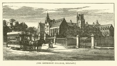 Het Methodistencollege, Belfast (gravure) door English School