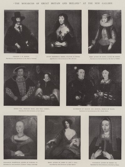 "De Monarchen van Groot-Brittannië en Ierland" in de Nieuwe Galerij door English School